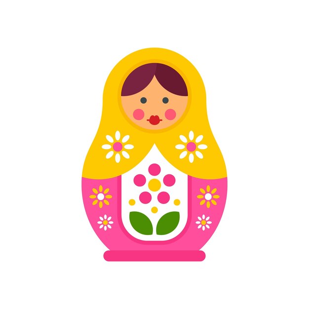 Icon van een bloemrijke nestpop flat illustratie van een vloerrijke nestpup vector icoontje voor webontwerp