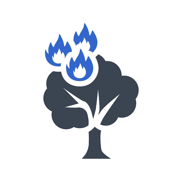 Icon van een bosbrand