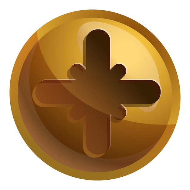 Icon van een bronzen schroefhoofd Cartoon van een vector-icon van een brons schroevhoofd voor webontwerp geïsoleerd op een witte achtergrond