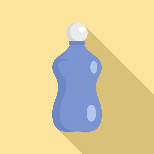 Icon van een bubbelshampoo-fles platte illustratie van een vektor-icone van een bubbleshampoo-flesse voor webontwerp