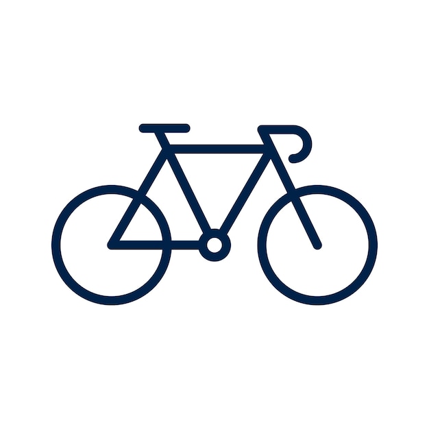 Icon van een fiets in een eenvoudige stijl