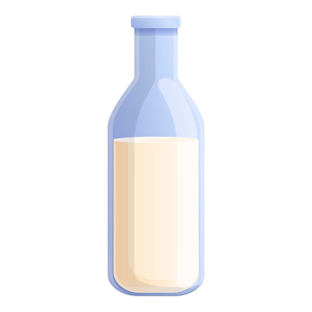 Vector icon van een fles verse melk cartoon van een vector icoon van een bottel verse melk voor webontwerp geïsoleerd op een witte achtergrond