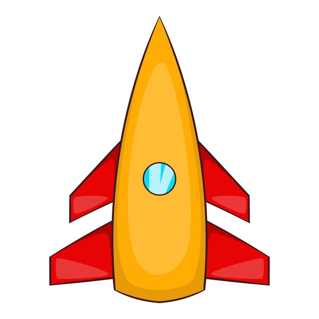 Icon van een gevleugelde raket Cartoon illustratie van een vleugelraket vector icoon voor het web