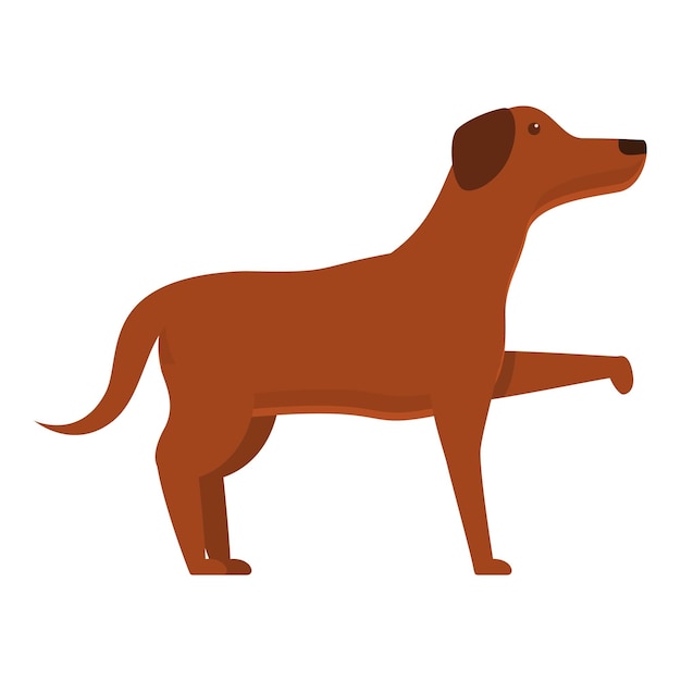 Vector icon van een hond die een poot geeft cartoon van een dog die een poog geeft vector-icon voor webontwerp geïsoleerd op witte achtergrond