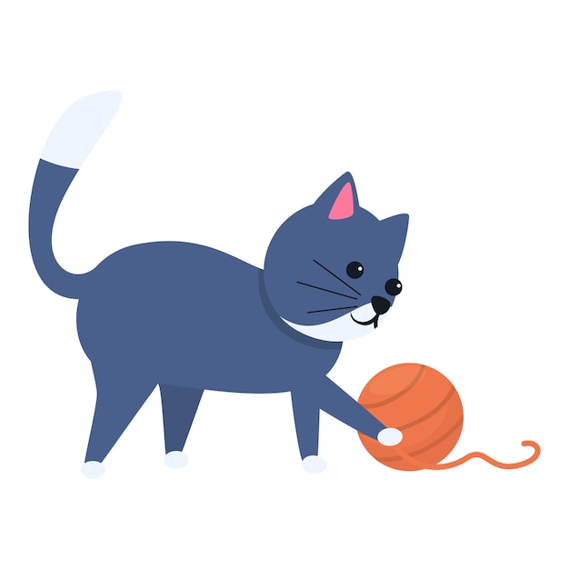 Icon van een kat die speelt Cartoon van een kat dat speelt Vector icoon voor webontwerp geïsoleerd op witte achtergrond