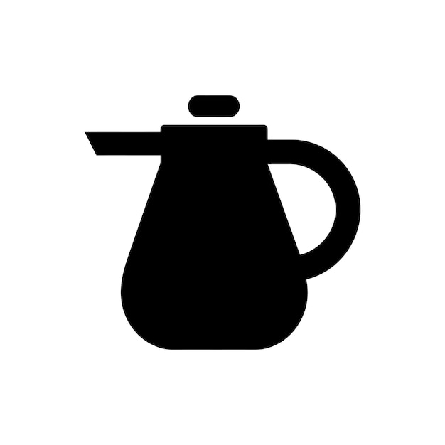 Icon van een koffiepot Eenvoudige vectorillustratie
