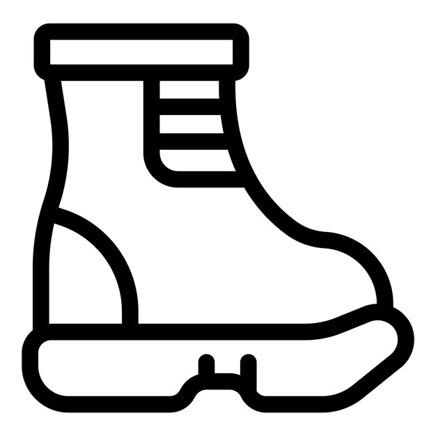 Icon van een minimalistische wandelschoen met een afbeelding van buitenschoenen