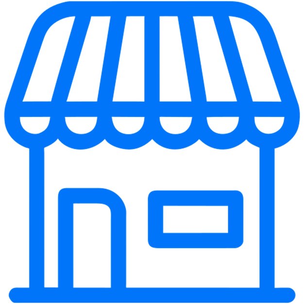 Icon van een minimalistische winkel