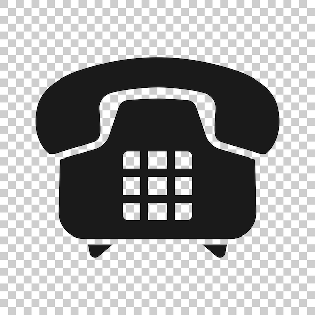 Icon van een mobiele telefoon in platte stijl Telefoongesprek vector illustratie op witte geïsoleerde achtergrond Hotline contact bedrijfsconcept