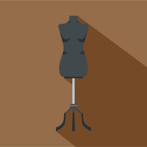 Icon van een naaimannequin Vlakke illustratie van een naaldmannequin vectoricon voor het web