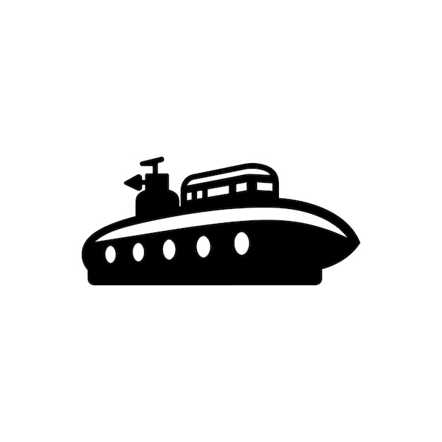 Vector icon van een onderwaterschip