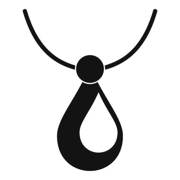 Icon van een parelmedaljon Eenvoudige illustratie van een vectoricone van een parelmedaljon voor webontwerp geïsoleerd op een witte achtergrond