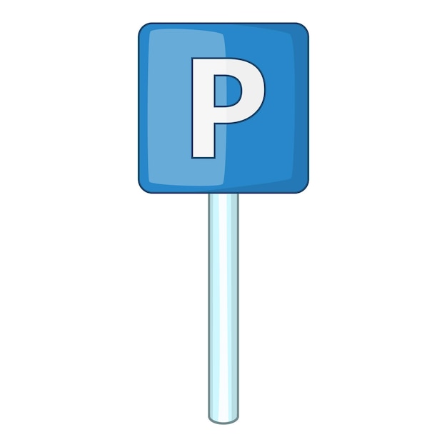 Vector icon van een parkeerbord cartoon illustratie van een vector icoon van een parkeerschil voor het web