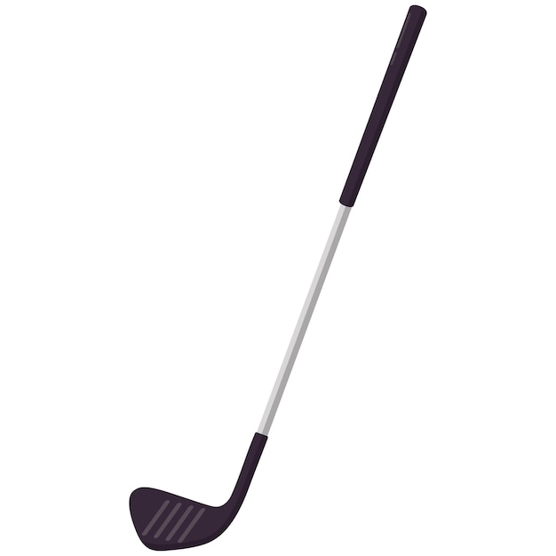 Icon van een platte golfstok op een witte achtergrond