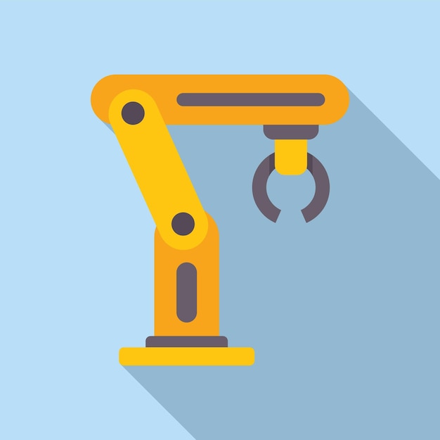 Icon van een platte industriële robotarm