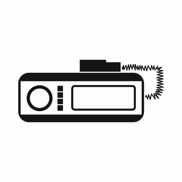 Icon van een radiotaxi in een eenvoudige stijl geïsoleerd op een witte achtergrond