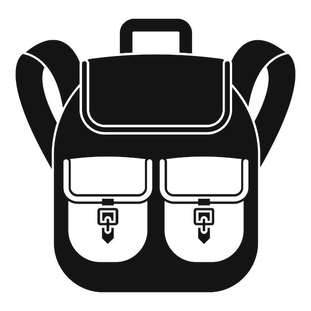 Icon van een reisrugzak Eenvoudige illustratie van een vector-icone van een reis rugzak voor webontwerp geïsoleerd op een witte achtergrond