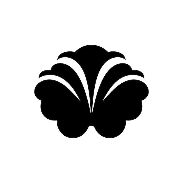 Icon van een reusachtige mossel op witte achtergrond Eenvoudige vectorillustratie
