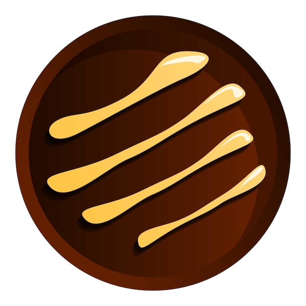 Icon van een rond chocoladekoekje Cartoon van een rond chocolate koekje vector icoon voor webontwerp geïsoleerd op witte achtergrond