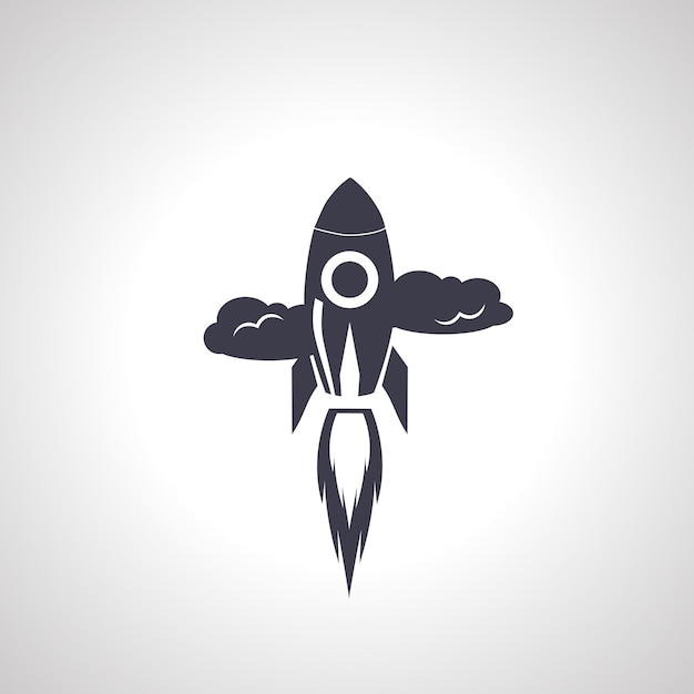 Icon van een ruimterocket