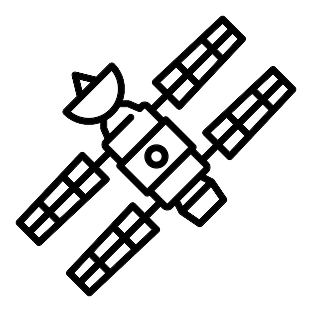 Icon van een ruimtevaartuig Iconen van ruimtevaartuigen voor webontwerp geïsoleerd op een witte achtergrond