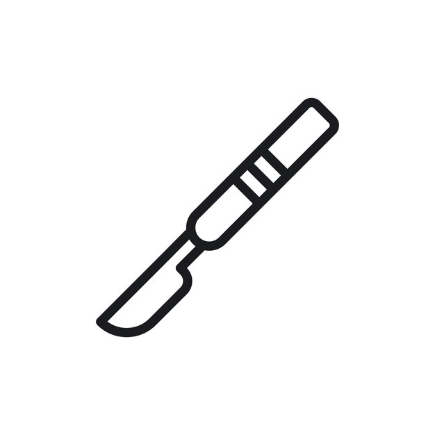 Icon van een scalpel op een witte achtergrond
