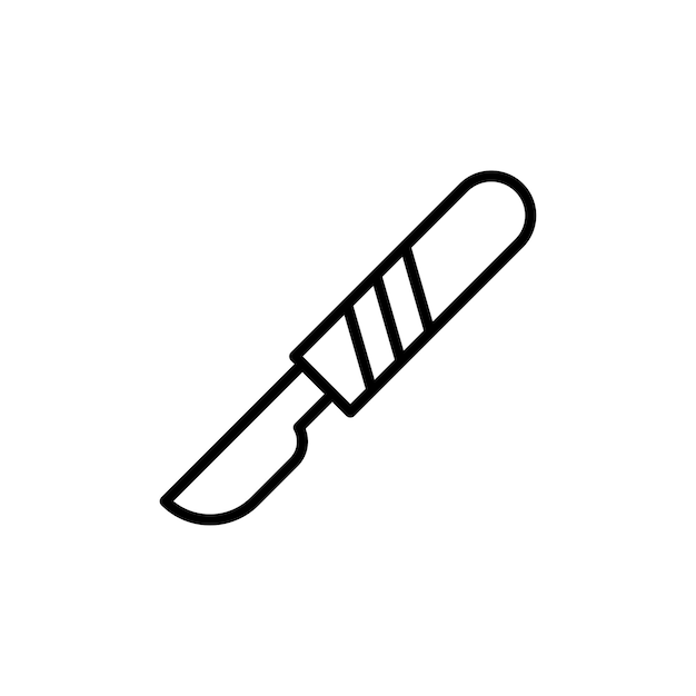 Icon van een scalpel op een witte achtergrond