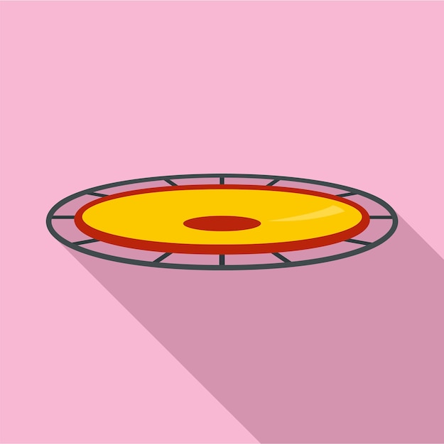 Icon van een trampoline voor vermaak Vlakke illustratie van een vektoricon van een tramboline voor vermaken voor webontwerp