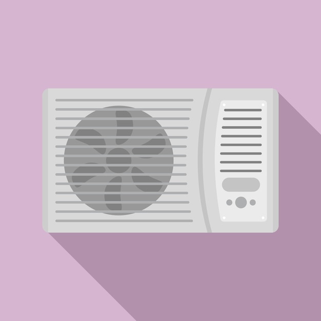 Icon van een ventilator voor een buitenluchtconditioner Vlakke illustratie van een buitenluchtkonditioneringsventilator voor een webontwerp