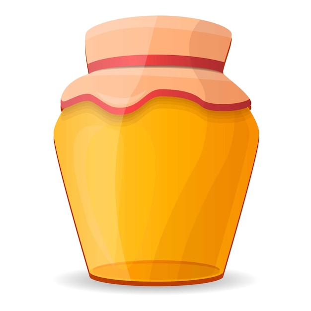 Icon van een verse honingpot Cartoon van een frisse honingpot vector icoon voor webontwerp geïsoleerd op witte achtergrond