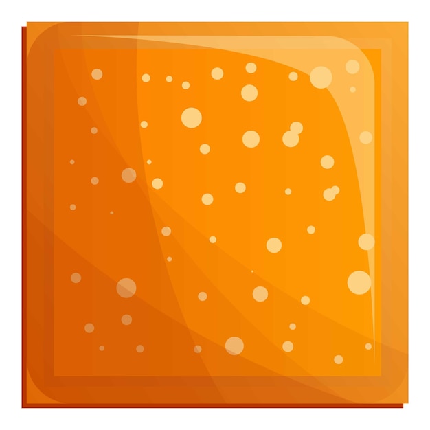 Vector icon van een vierkant koekje cartoon van een vierkante koekje vector icoon voor webontwerp geïsoleerd op witte achtergrond