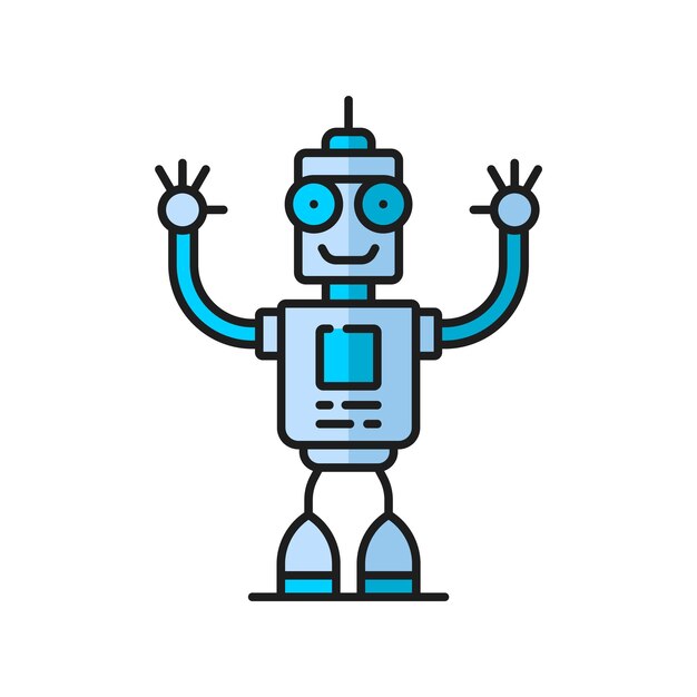 Icon van een virtuele robot of retro droid