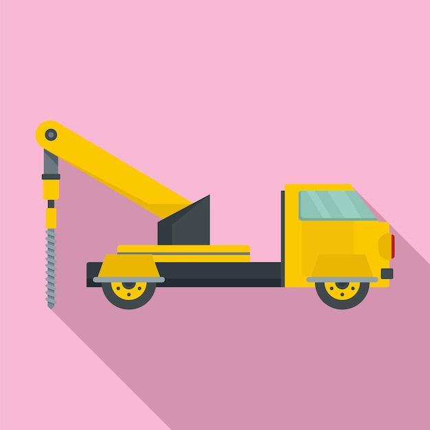 Icon van een vrachtwagenboor Flat illustratie van een truckboor vector icoon voor webontwerp