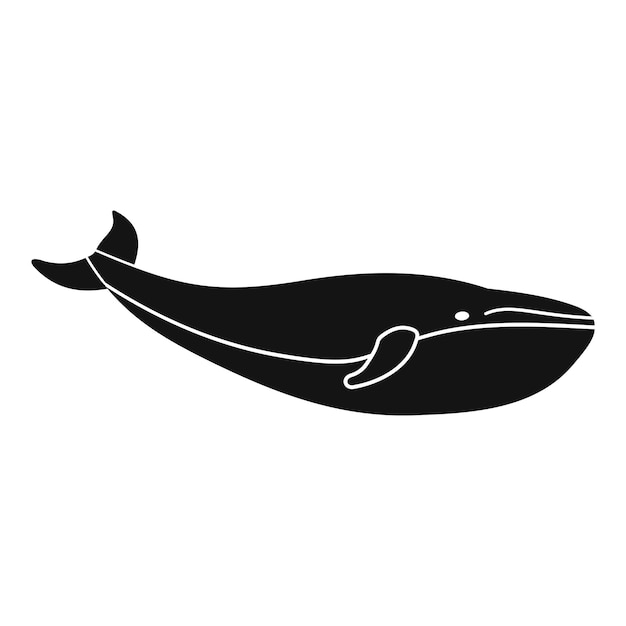 Icon van een walvis Eenvoudige illustratie van een walvissector-icone voor het web