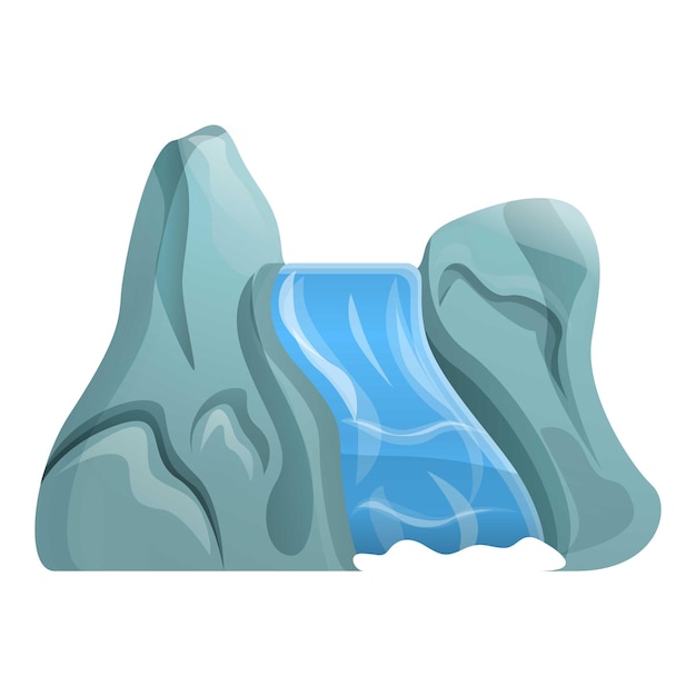 Icon van een waterval Cartoon van een rivier waterval vector icoon voor webontwerp geïsoleerd op witte achtergrond