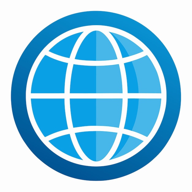 Icon van een wereldbol op een witte achtergrond