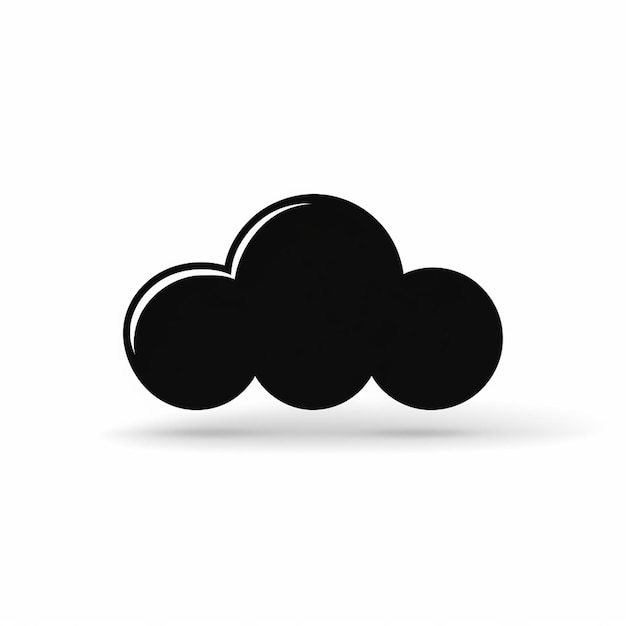 Icon van een wolk in zwart silhouet