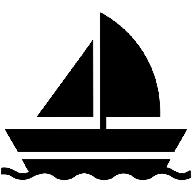 Icon van een zeilboot