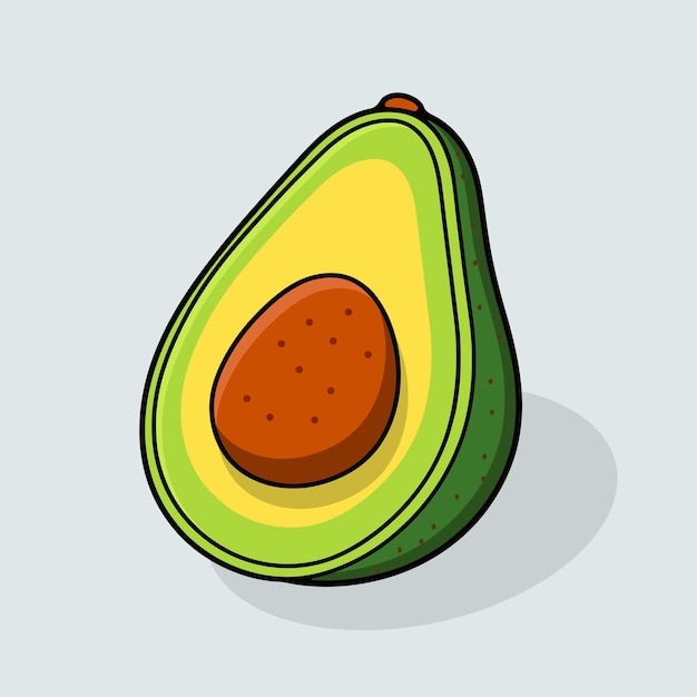 Icon van eenvoudige verse avocado's en groenten