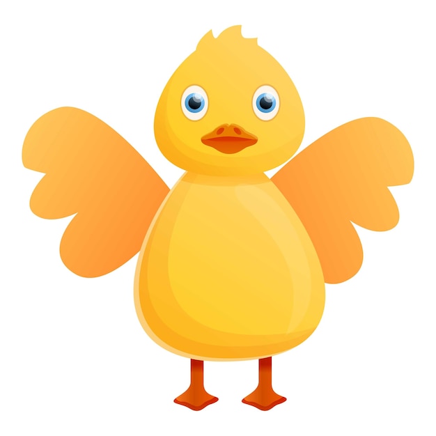 Icon van gele eendenvleugels Cartoon van gele eendvleugel vector icoon voor webontwerp geïsoleerd op witte achtergrond