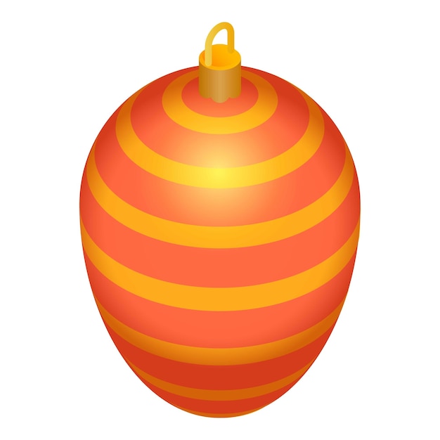 Icon van gestreepte boom speelgoed Isometrisch van gestreept boom speelgoed vector icoon voor webontwerp geïsoleerd op witte achtergrond
