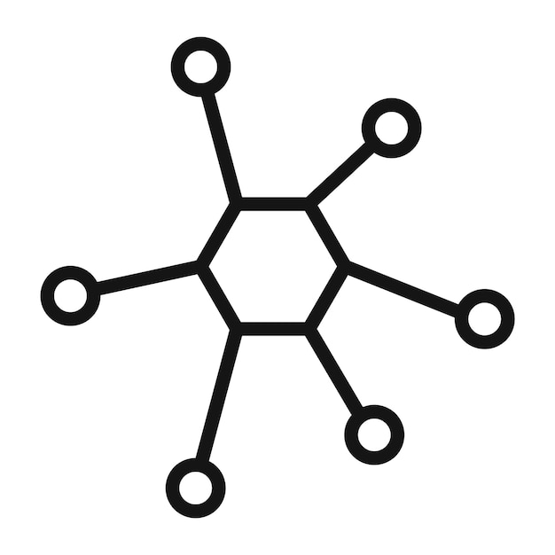 Icon van het aangesloten netwerk voor interactieve datavisualisatie en -analyse