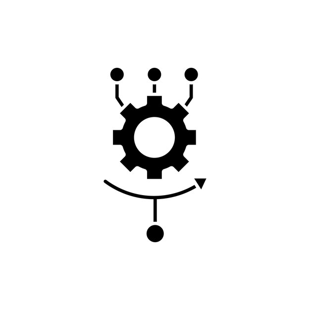 Icon van het algoritme geïsoleerd op witte achtergrond