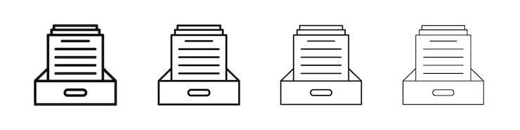 Vector icon van het archief vlak illustratie teken