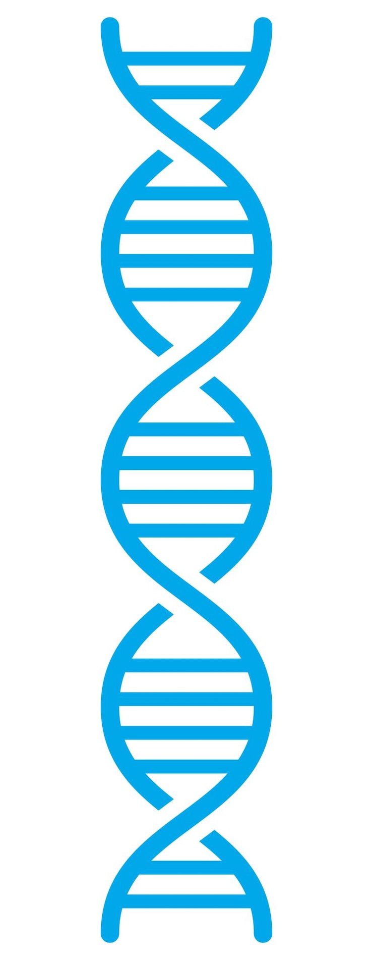 Vector icon van het blauwe dna-strand
