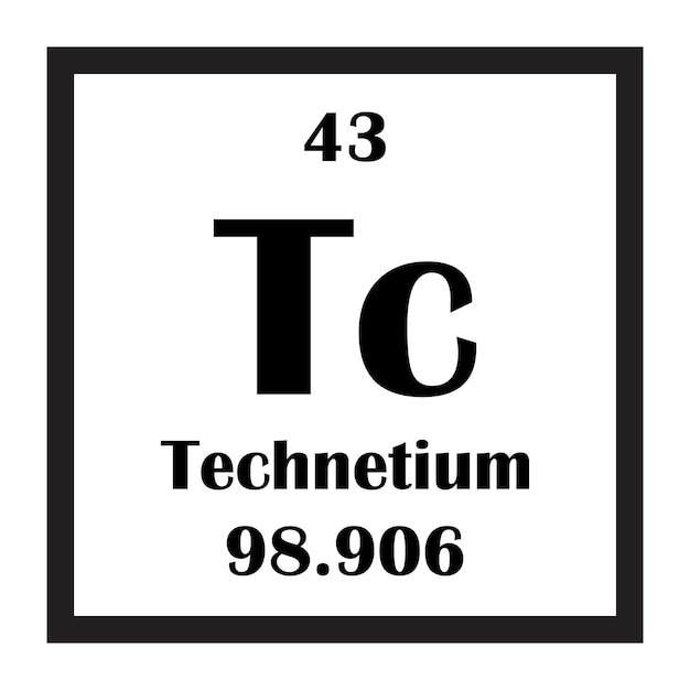 Icon van het chemische element technetium