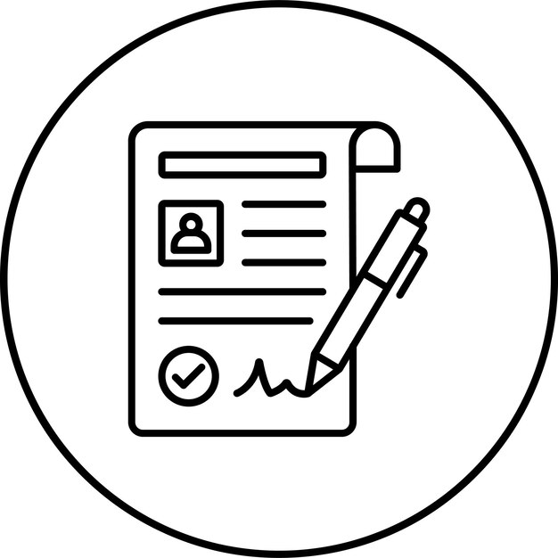 Icon van het contract