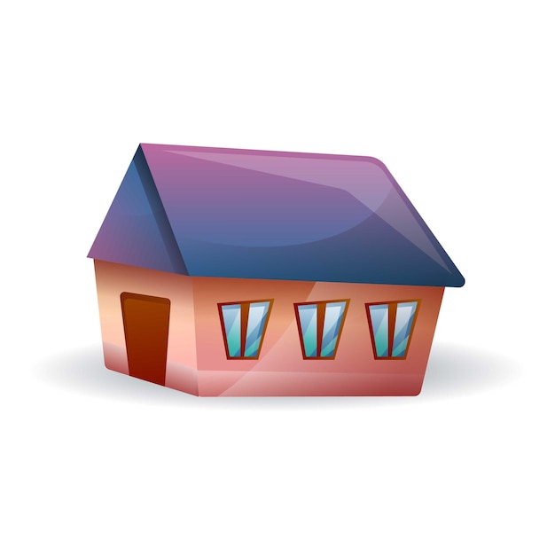 Icon van het dorpshuis Cartoon van het dorp huis vector icoon voor webontwerp geïsoleerd op witte achtergrond
