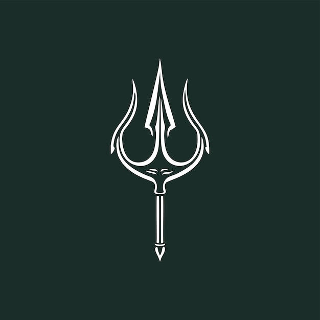Icon van het driehoekig logo Abstract forked spear sign Abstract forged spear sign Vector illustratie