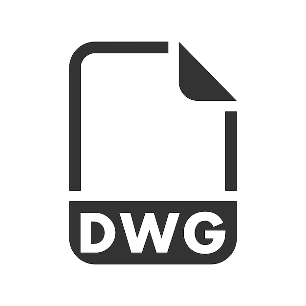 Vector icon van het dwg-bestandsformaat